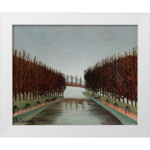 Le canal 1905 White Modern Wood Framed Art Print by Rousseau, Henri
