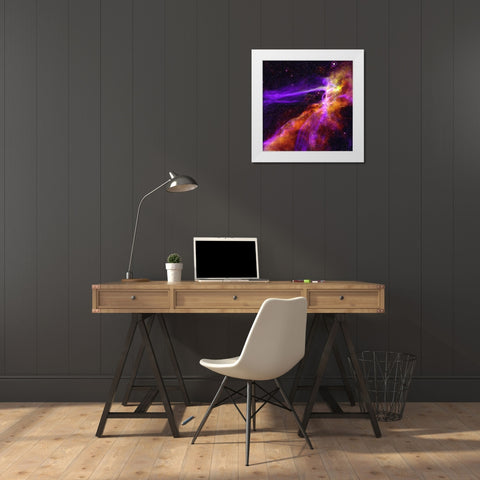 Cygnus Loop Supernova Blast Wave White Modern Wood Framed Art Print by NASA