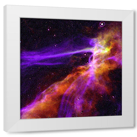 Cygnus Loop Supernova Blast Wave White Modern Wood Framed Art Print by NASA