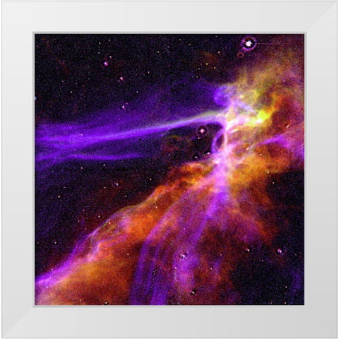 Cygnus Loop Supernova Blast Wave White Modern Wood Framed Art Print by NASA