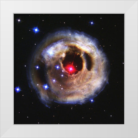 Hubble Looks at Monocerotis White Modern Wood Framed Art Print by NASA
