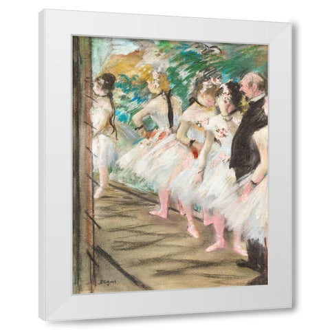 The Ballet White Modern Wood Framed Art Print by Degas, Edgar