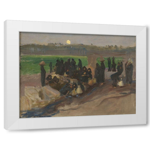 Water Carriers on the Nile White Modern Wood Framed Art Print by Sargent, John Singer