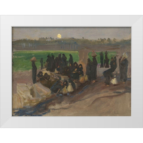 Water Carriers on the Nile White Modern Wood Framed Art Print by Sargent, John Singer