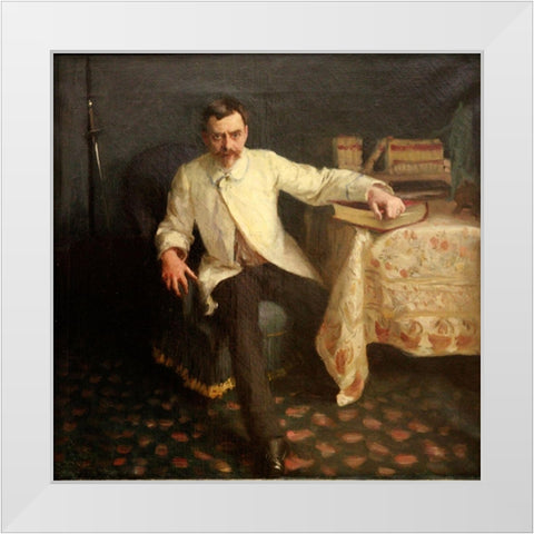Arsene Vigeant White Modern Wood Framed Art Print by Sargent, John Singer