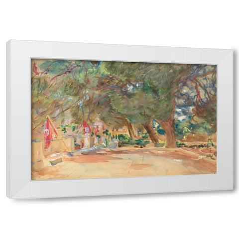 A War Memorial White Modern Wood Framed Art Print by Sargent, John Singer