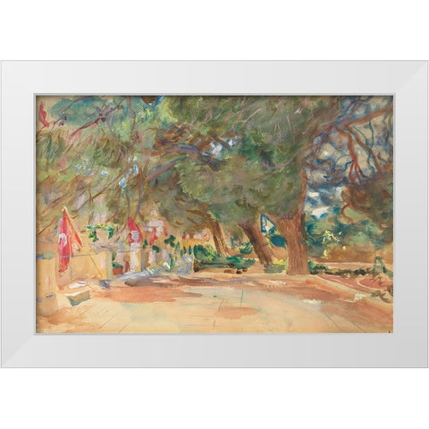 A War Memorial White Modern Wood Framed Art Print by Sargent, John Singer