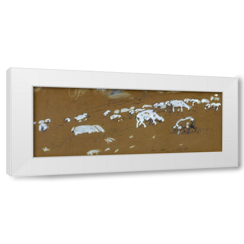 Sheep White Modern Wood Framed Art Print by Homer, Winslow