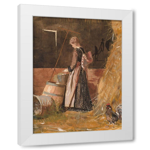 Fresh Eggs White Modern Wood Framed Art Print by Homer, Winslow