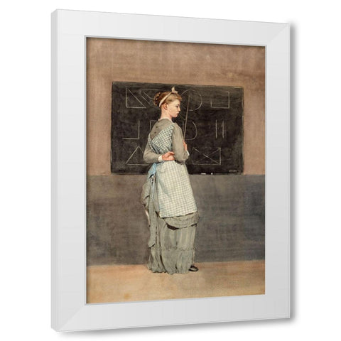 Blackboard White Modern Wood Framed Art Print by Homer, Winslow