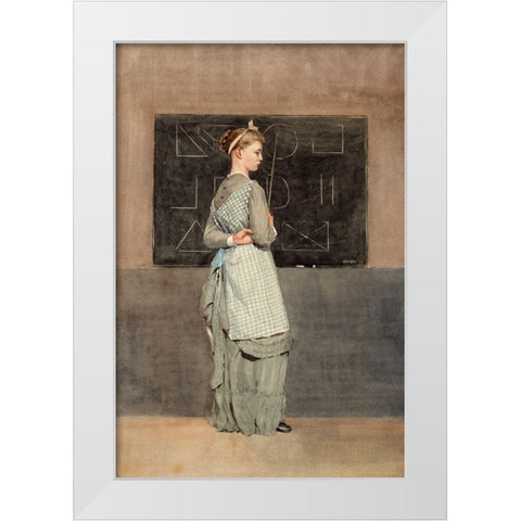 Blackboard White Modern Wood Framed Art Print by Homer, Winslow