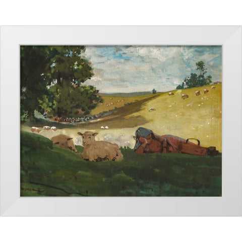Warm Afternoon White Modern Wood Framed Art Print by Homer, Winslow