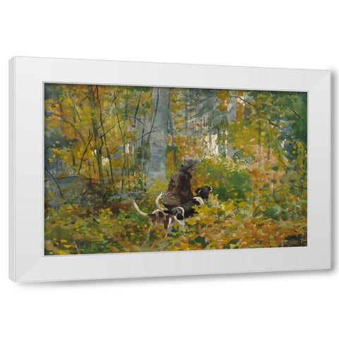 On the Trail White Modern Wood Framed Art Print by Homer, Winslow