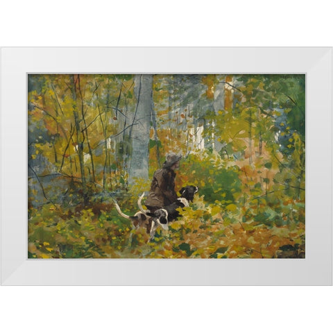 On the Trail White Modern Wood Framed Art Print by Homer, Winslow
