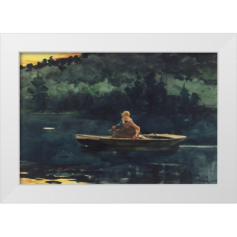 The Rise White Modern Wood Framed Art Print by Homer, Winslow