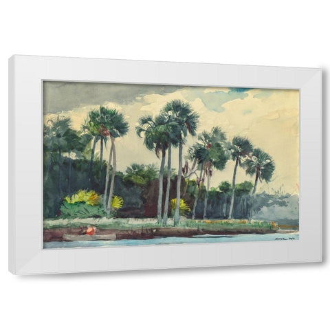 Red Shirt, Homosassa, Florida White Modern Wood Framed Art Print by Homer, Winslow