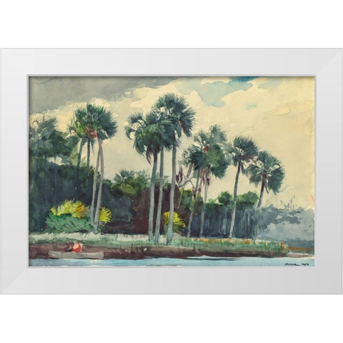 Red Shirt, Homosassa, Florida White Modern Wood Framed Art Print by Homer, Winslow
