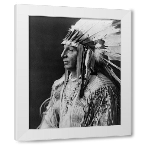 White Shield, Arikara White Modern Wood Framed Art Print by Curtis, Edward