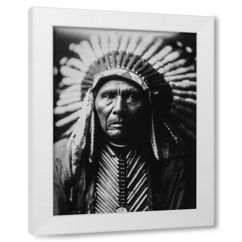Three Horses Black and White White Modern Wood Framed Art Print by Curtis, Edward