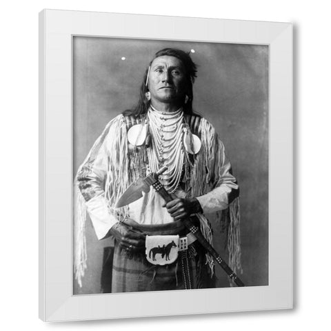Holds The Enemy White Modern Wood Framed Art Print by Curtis, Edward