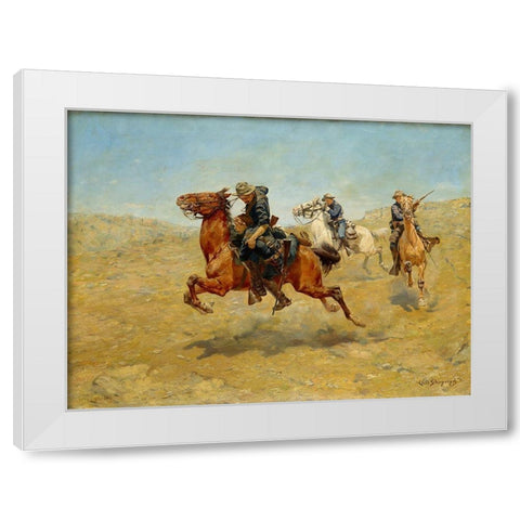 My Bunkie White Modern Wood Framed Art Print by Schreyvogel, Charles