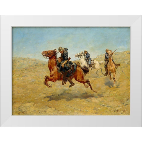My Bunkie White Modern Wood Framed Art Print by Schreyvogel, Charles