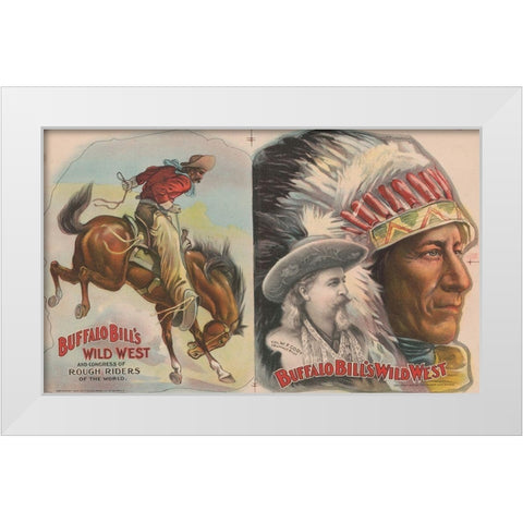 Inside Program White Modern Wood Framed Art Print by Buffalo Bills Wild West Show Poster