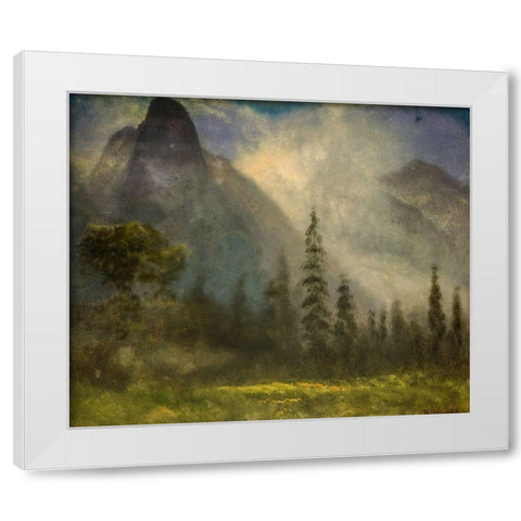 Yosemite Valley White Modern Wood Framed Art Print by Bierstadt, Albert