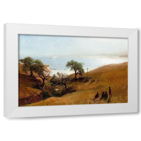 Monterey, California White Modern Wood Framed Art Print by Bierstadt, Albert