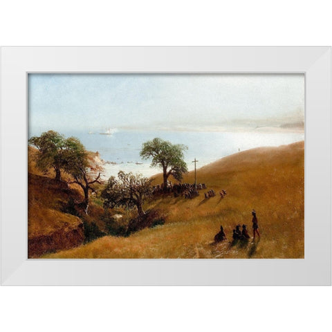 Monterey, California White Modern Wood Framed Art Print by Bierstadt, Albert