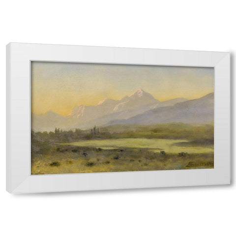 Owens Valley, California White Modern Wood Framed Art Print by Bierstadt, Albert
