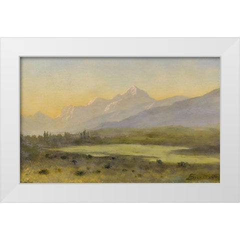 Owens Valley, California White Modern Wood Framed Art Print by Bierstadt, Albert