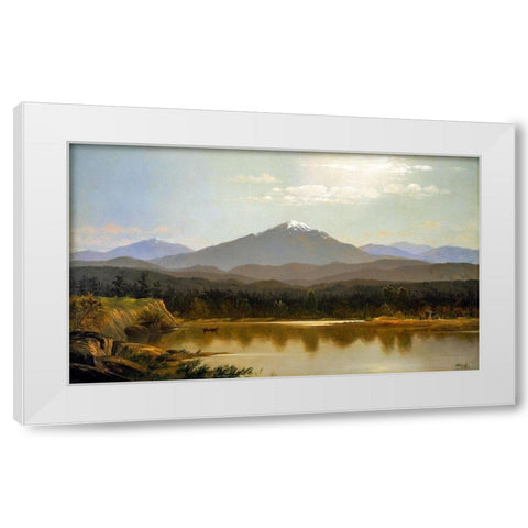 Laramie Peak White Modern Wood Framed Art Print by Bierstadt, Albert