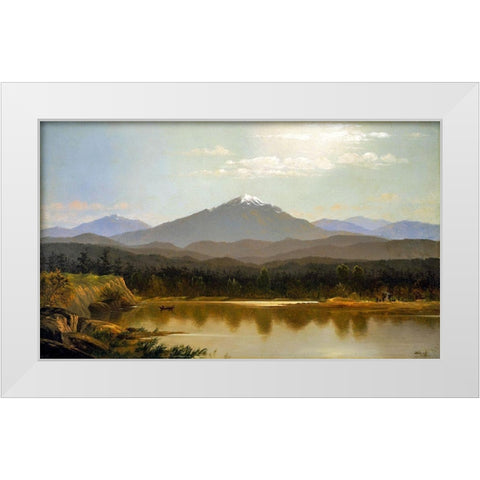 Laramie Peak White Modern Wood Framed Art Print by Bierstadt, Albert