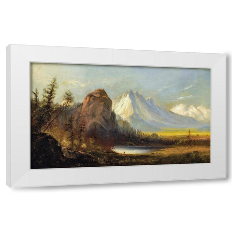 Cathedral Rock White Modern Wood Framed Art Print by Bierstadt, Albert