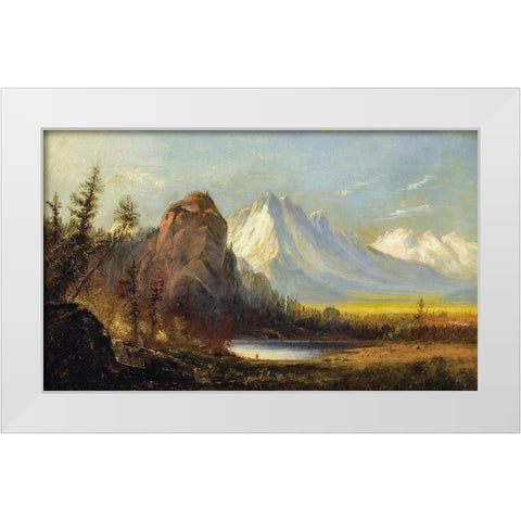 Cathedral Rock White Modern Wood Framed Art Print by Bierstadt, Albert