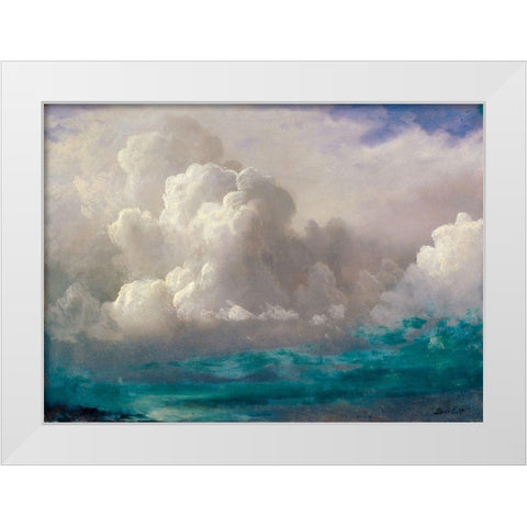 Storm Clouds White Modern Wood Framed Art Print by Bierstadt, Albert