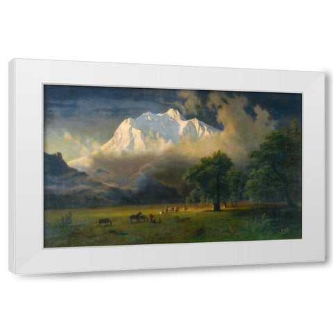 Mount Adams, Washington White Modern Wood Framed Art Print by Bierstadt, Albert