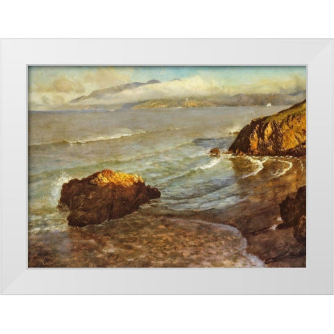 Entrance to the Golden Gate White Modern Wood Framed Art Print by Bierstadt, Albert