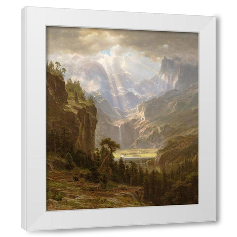 Rocky Mountains, Landers Peak White Modern Wood Framed Art Print by Bierstadt, Albert