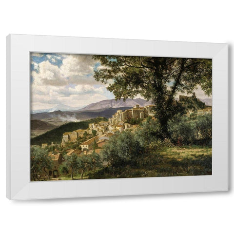 Olevano White Modern Wood Framed Art Print by Bierstadt, Albert