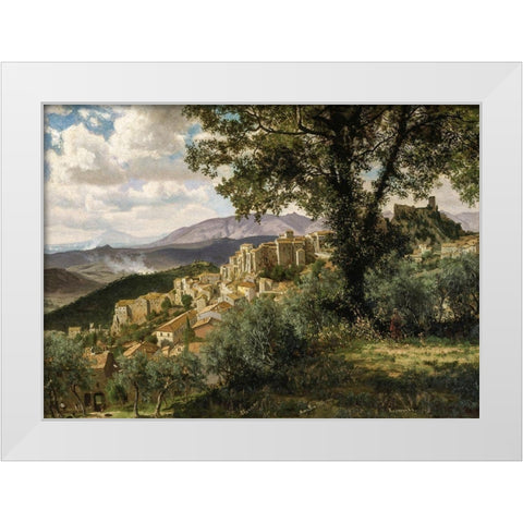 Olevano White Modern Wood Framed Art Print by Bierstadt, Albert