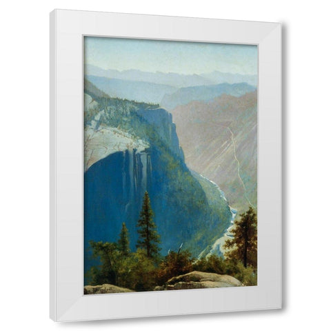 Yosemite Valley White Modern Wood Framed Art Print by Bierstadt, Albert