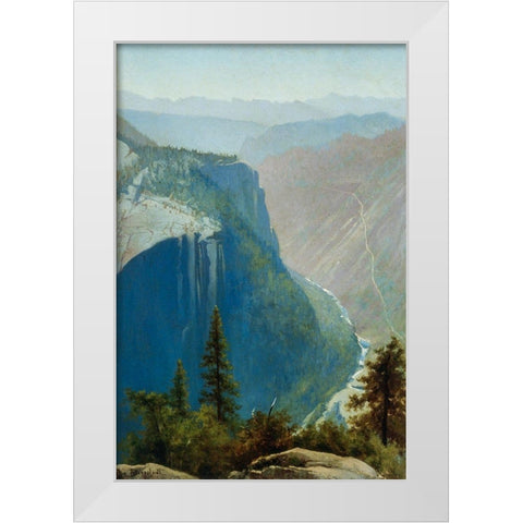 Yosemite Valley White Modern Wood Framed Art Print by Bierstadt, Albert