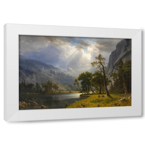 Mount Starr King, Yosemite White Modern Wood Framed Art Print by Bierstadt, Albert