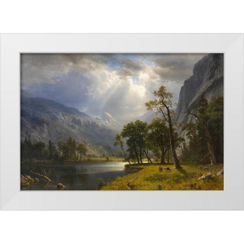 Mount Starr King, Yosemite White Modern Wood Framed Art Print by Bierstadt, Albert