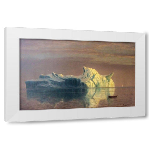 The Iceberg White Modern Wood Framed Art Print by Bierstadt, Albert