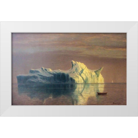 The Iceberg White Modern Wood Framed Art Print by Bierstadt, Albert