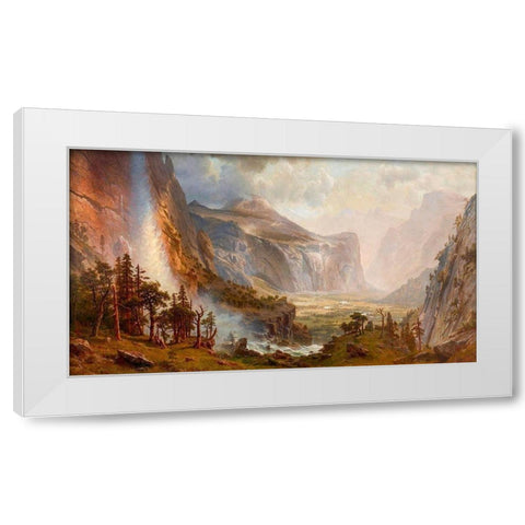 The Domes of the Yosemite White Modern Wood Framed Art Print by Bierstadt, Albert