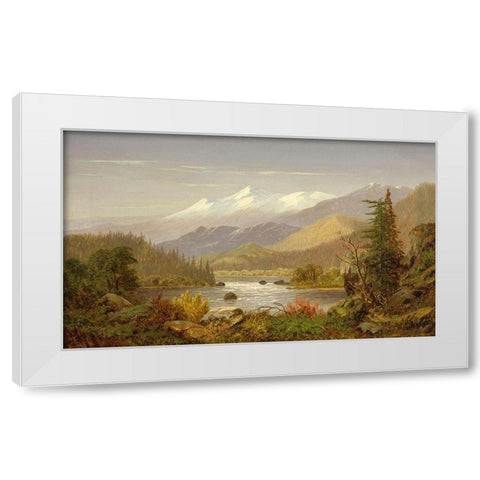 Mt. Shasta and the Sacramento River White Modern Wood Framed Art Print by Butman, Frederick A